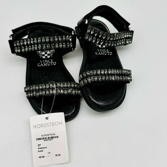 Vince Camuto Other - Vince camuto Toddler Girls Flat Fashion Sandals with Marquis Encased Rhinestones
